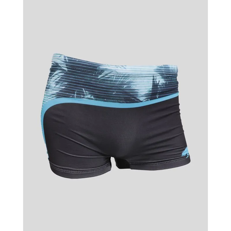 Sunga Juvenil Boxer Recorte Tropical Preto 16