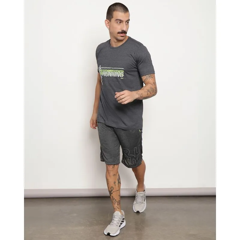 Bermuda Masculina Esportiva Recorte Neon Cinza Escuro GG