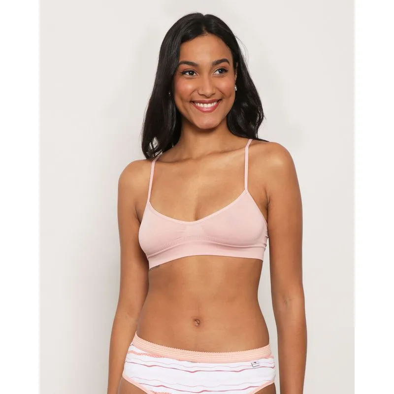 Sutiã Feminino Zee Rucci Top Sem Costura Rosa G