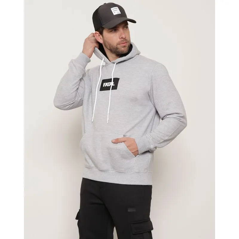 Blusão Moletom Masculino Com Capuz Fatal Cinza GG