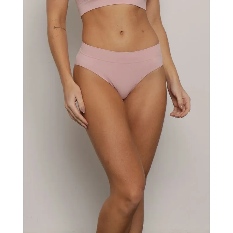 Calcinha Feminina sem Costura Biquíni Rosa M
