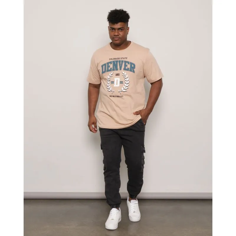 Calça Jeans Plus Size Masculina Jogger Cargo Cinza 52