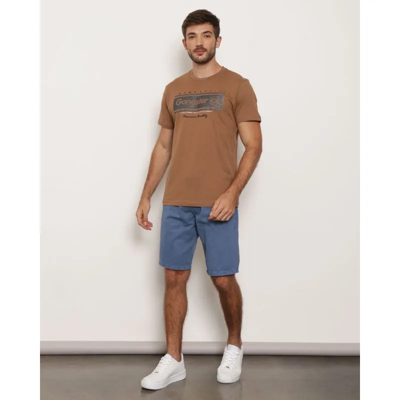 Bermuda Masculina Sarja Com Cordão Azul 36