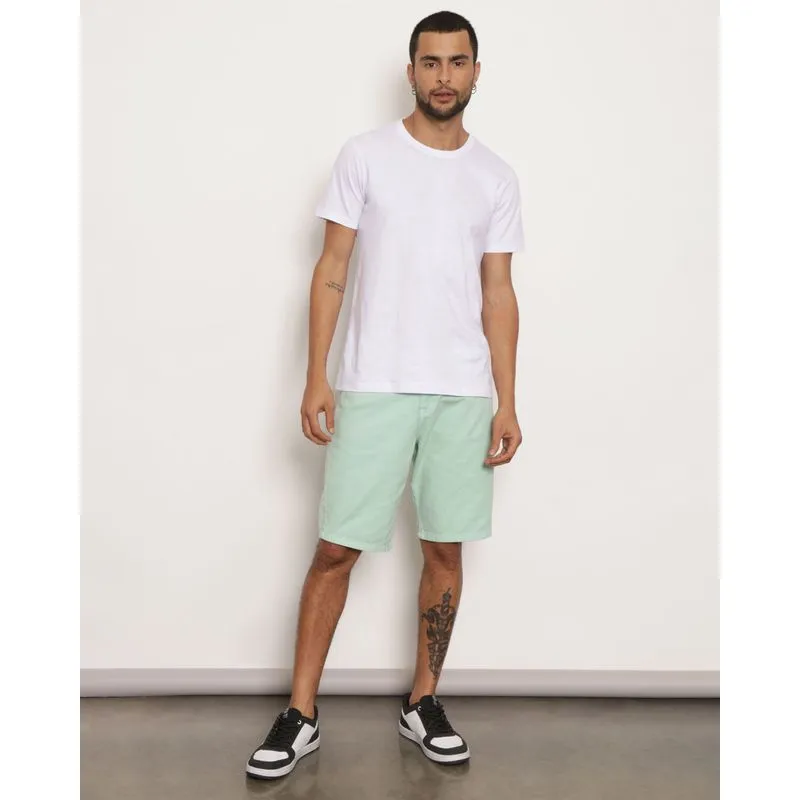 Bermuda Masculina Sarja Reta Com Cordão Verde 48