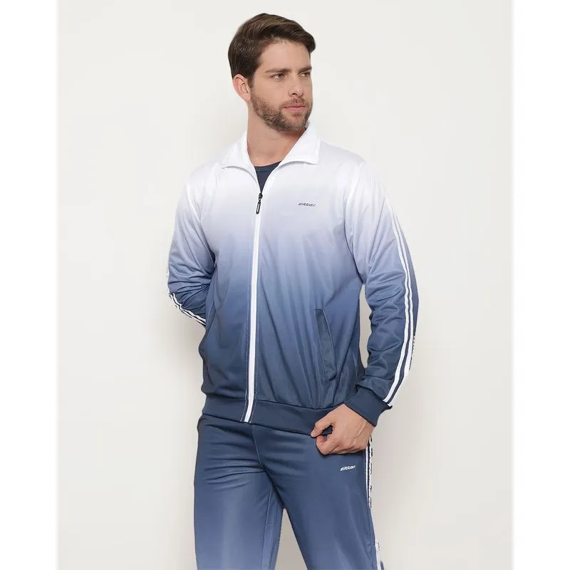 Jaqueta Masculina Esportiva Helanca Com Capuz Fitter Azul P