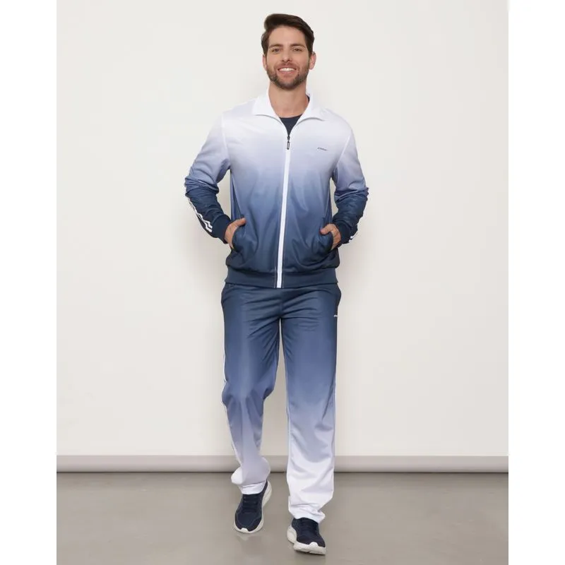 Calça Masculina Esportiva Fitter Helanca Degradê Azul GG