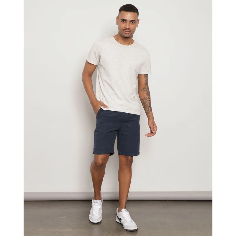 Bermuda Masculina Sarja Reta Com Cordão Marinho 38