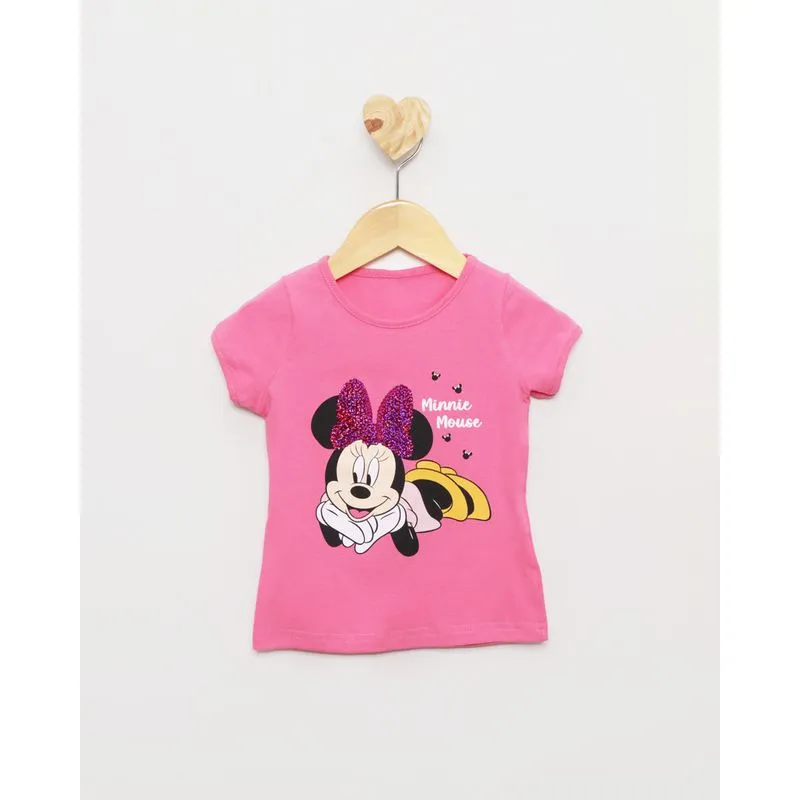 Blusa Bebê Estampa da Disney Minnie Rosa 1