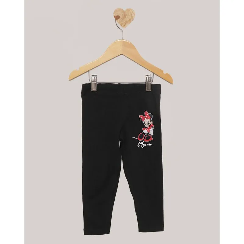 Calça Legging Bebê Disney Minnie Preta 3