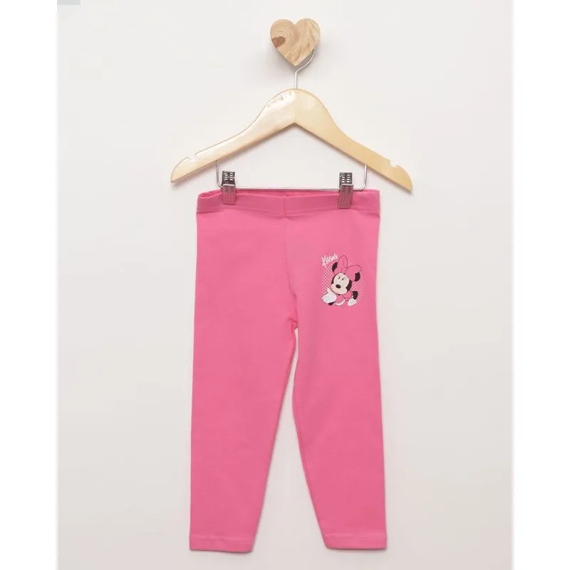 Calça Bebe Legging Disney Estampa Minnie Rosa 3