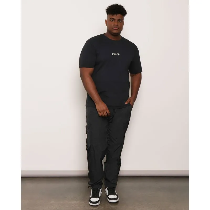 Calça Plus Size Masculina Jogger Bolso Cargo Preta G1