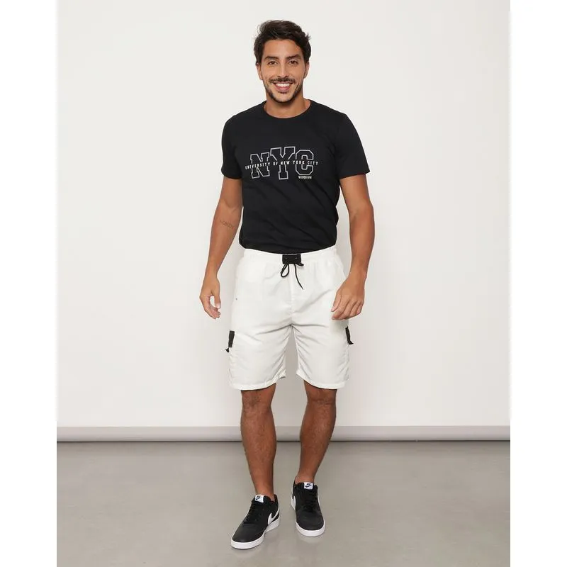 Bermuda Masculina Com Bolso Cargo Off White GG