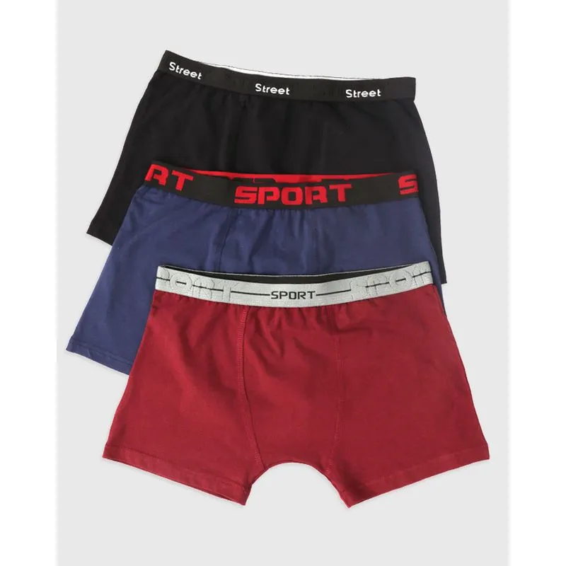 Cueca Boxer de Algodão Estampa e Cores Sortidas P