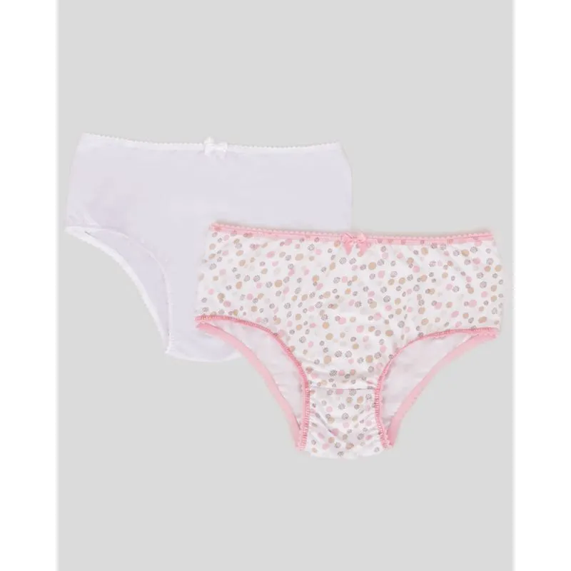 Kit 2 Calcinhas Biquíni Algodão Plus Size Estampa e Cores Sortidas 44