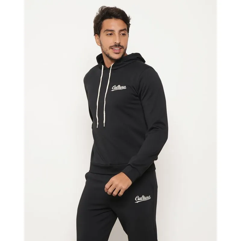 Blusão Masculino Com Capuz Helanca Preto G