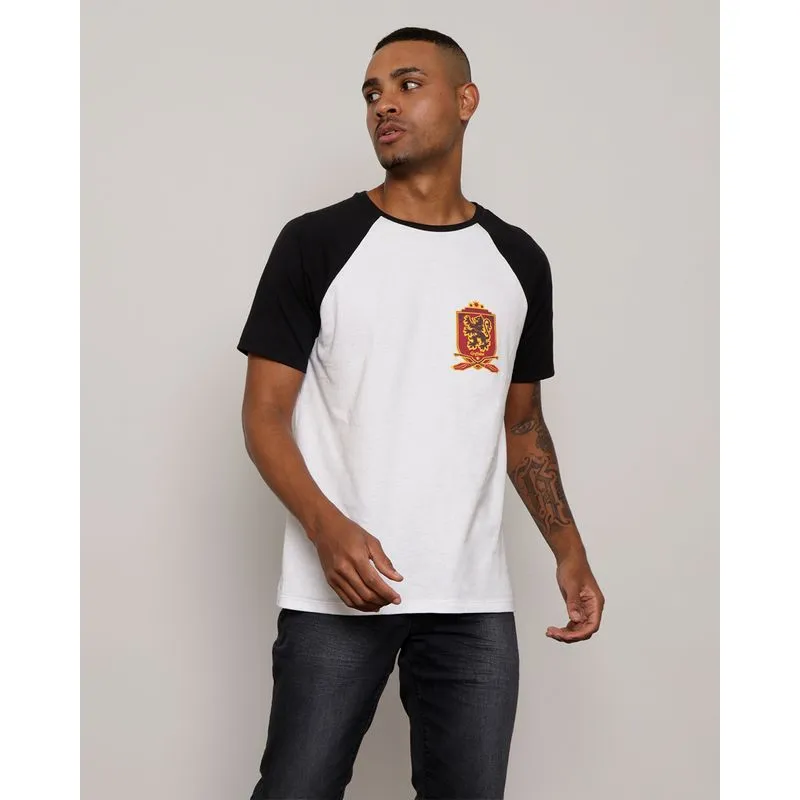 Camiseta Masculina Manga Curta Warner Estampa Harry Potter Branca GG