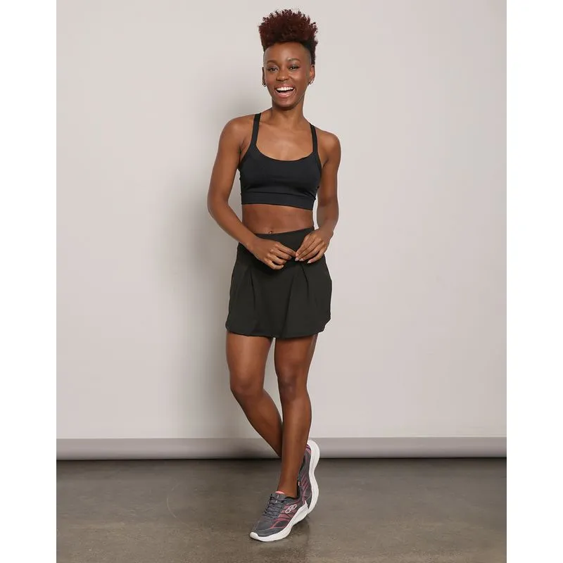 Short Saia Feminino Esporte Fitness Fitter Preto GG