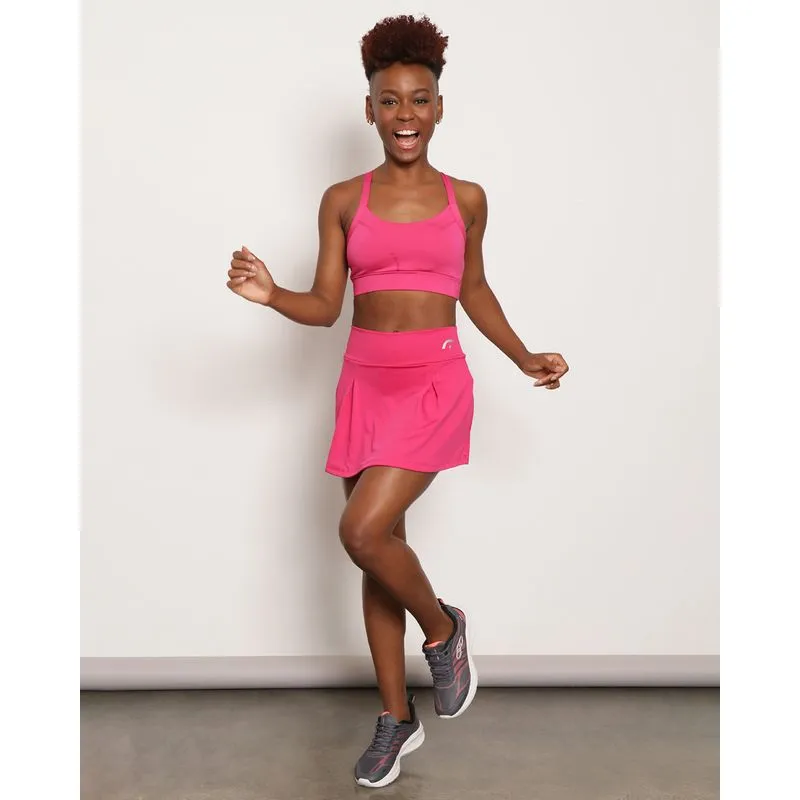 Short Saia Feminino Fitness Fitter Rosa M
