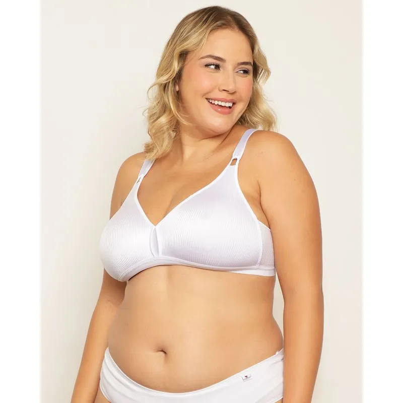 Sutiã Plus Size Feminino Sustentação Bourbon DeMillus Branco 48