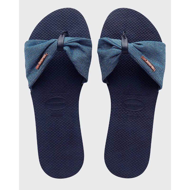 Rasteira Havaianas Feminina You St Tropez Shine Marinho 37/38