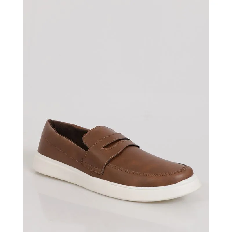 Sapato Mocassim Masculino Sintético Marrom 42