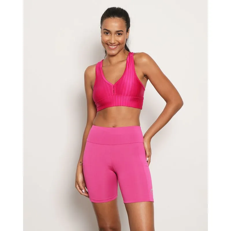Top Feminino Fitness Nadador 3D Rosa P