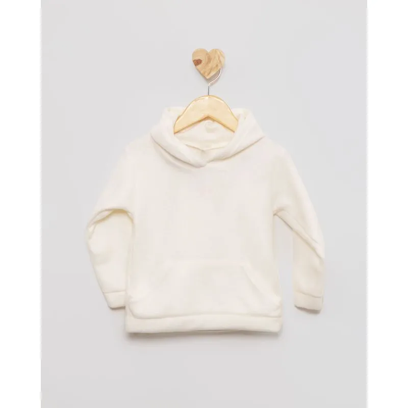 Jaqueta Bebê com Capuz Soft Básica Off White 1