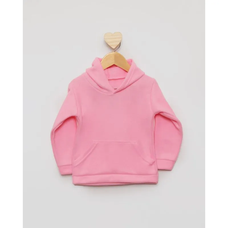 Blusão Soft Bebê Capuz Básica Rosa 3
