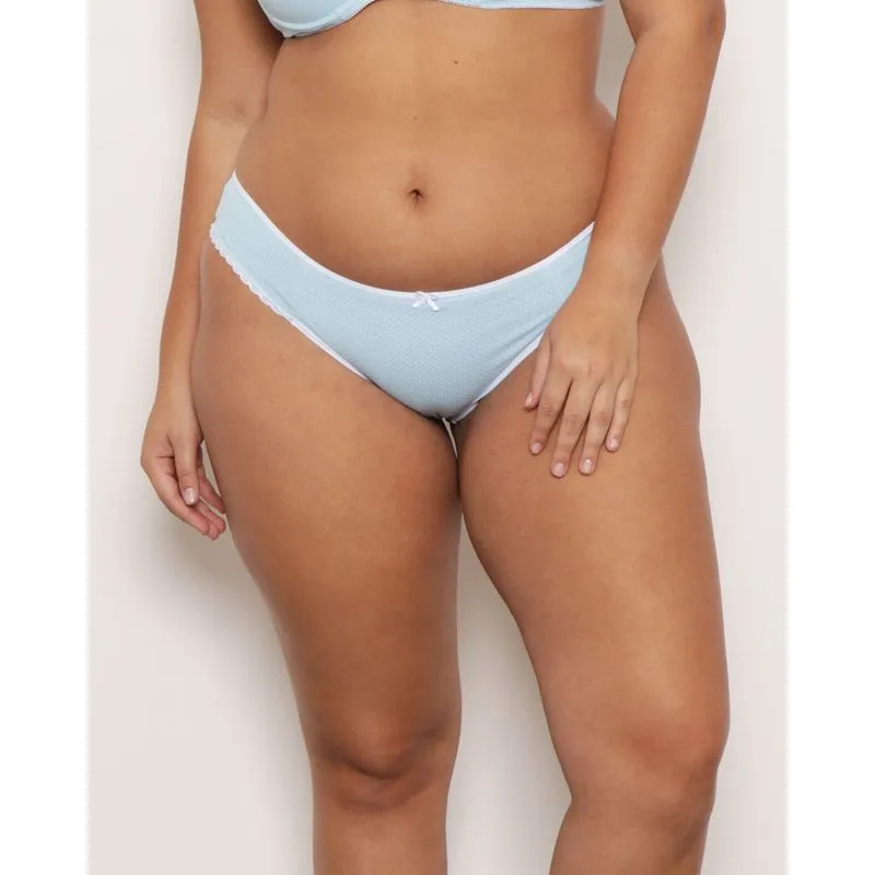Calcinha Plus Size Feminina Biquíni Póa Azul 50