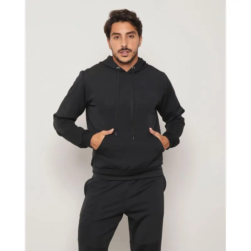 Blusão Masculino Helanca Com Estampa Preta GG