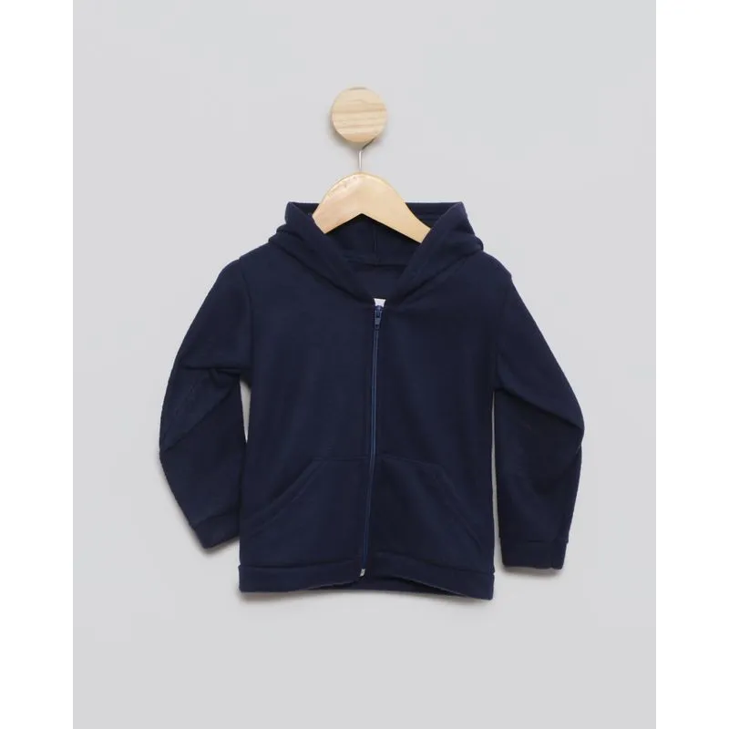 Jaqueta Bebê com Capuz Soft Básica Marinho 1