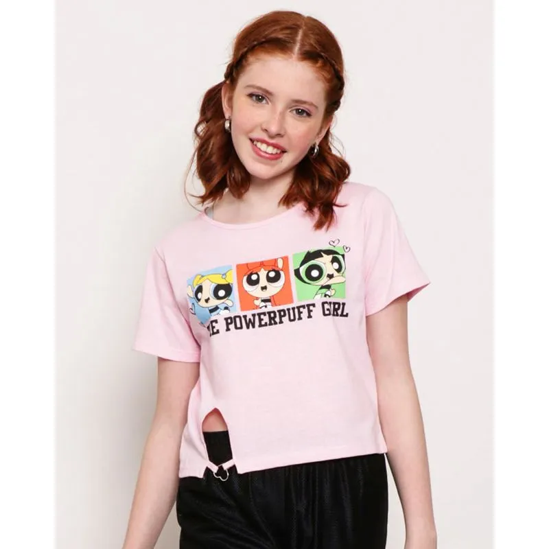 Blusa Juvenil Estampa As Meninas Super Poderosas Rosa 16