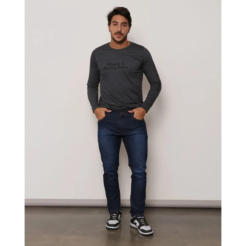Calça Jeans Masculina Slim Azul 48