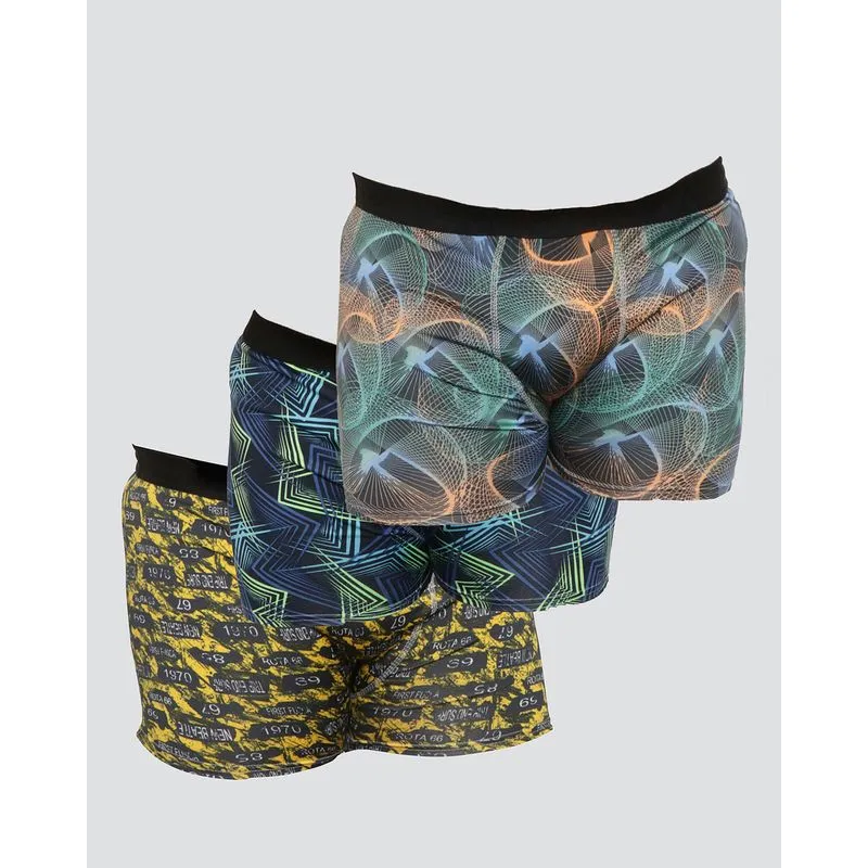Cueca Masculina Plus Size Boxer de Algodão Estampa e Cores Sortidas G1