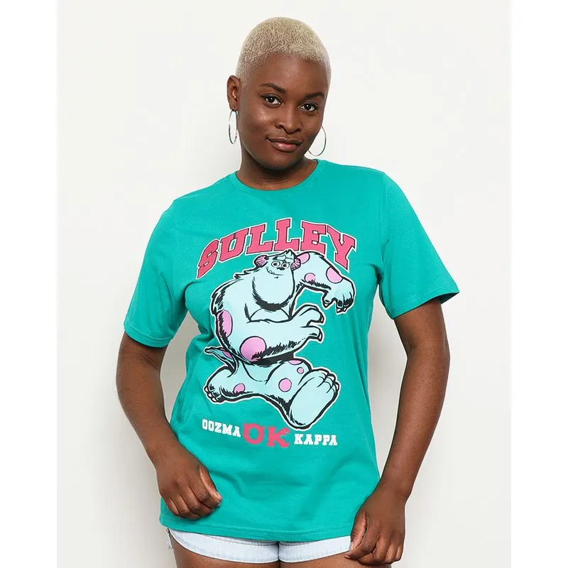 Camiseta Feminina Manga Curta Disney Estampa Mostro S/A Verde G