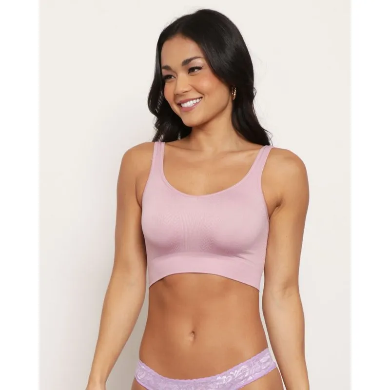 Sutiã Feminino Top Del Rio Sem Bojo Texturizado Rosa GG
