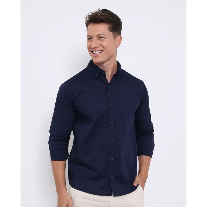 Camisa Masculino Manga Longa Com Bolso Marinho GG