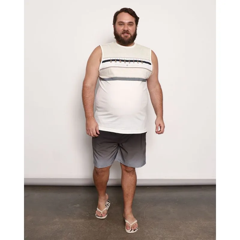 Bermuda Masculina Plus Size Surf Bolso Frontais Preta G1