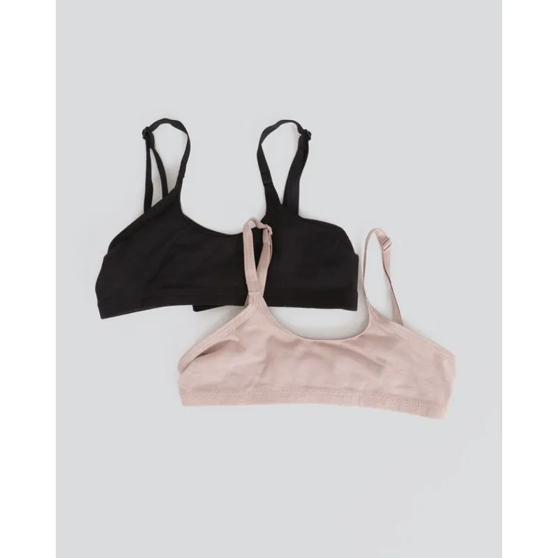 Kit 2 Sutiãs Juvenil Del Rio Sem Bojo Bege Preto P