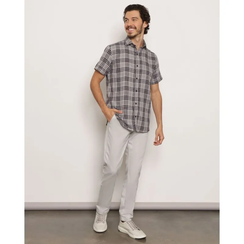 Calça Sarja Masculina Sarja Vizzy com Bolsos Slim Cinza 48