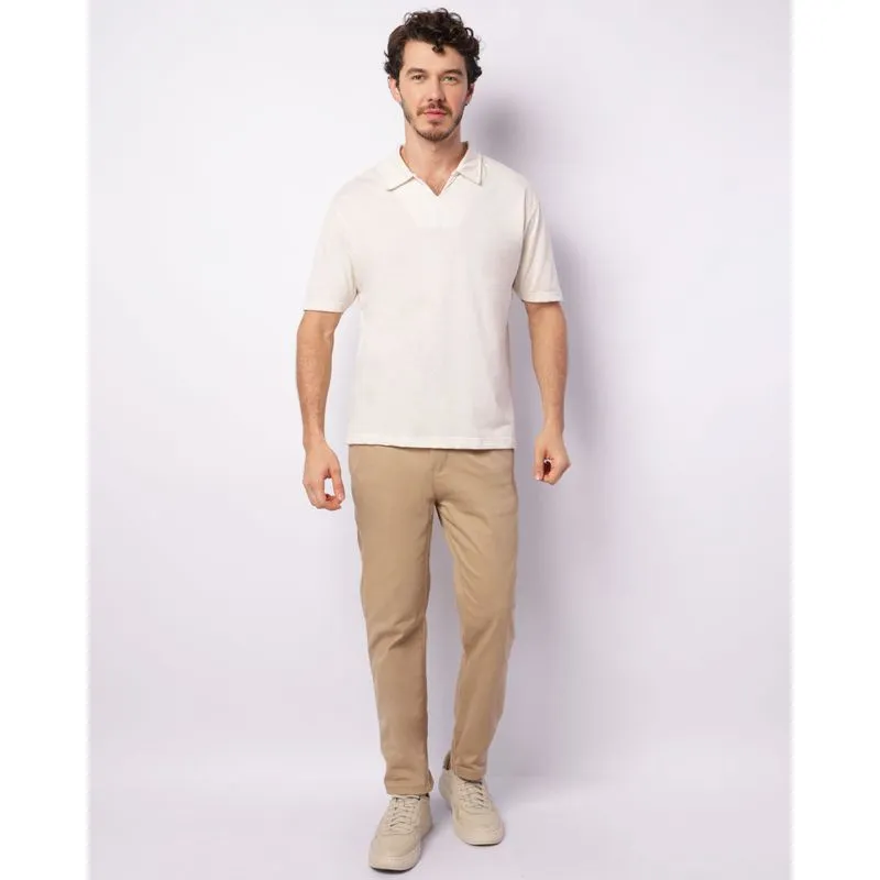 Calça Sarja Masculina Vizzy Slim Bege 44