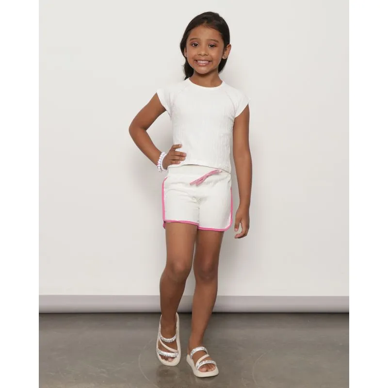 Short Infantil Boxer Texturizado Off White 4