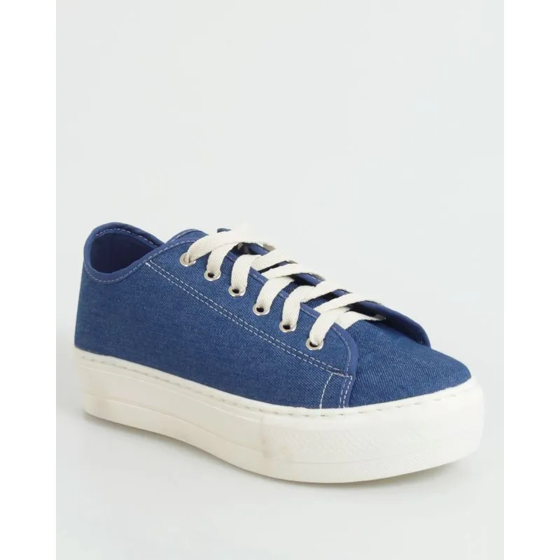 Tênis Feminino Casual Jeans Azul 40