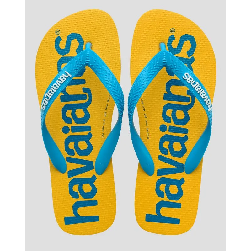 Chinelo Havaianas Masculino Logo Marca Azul UN