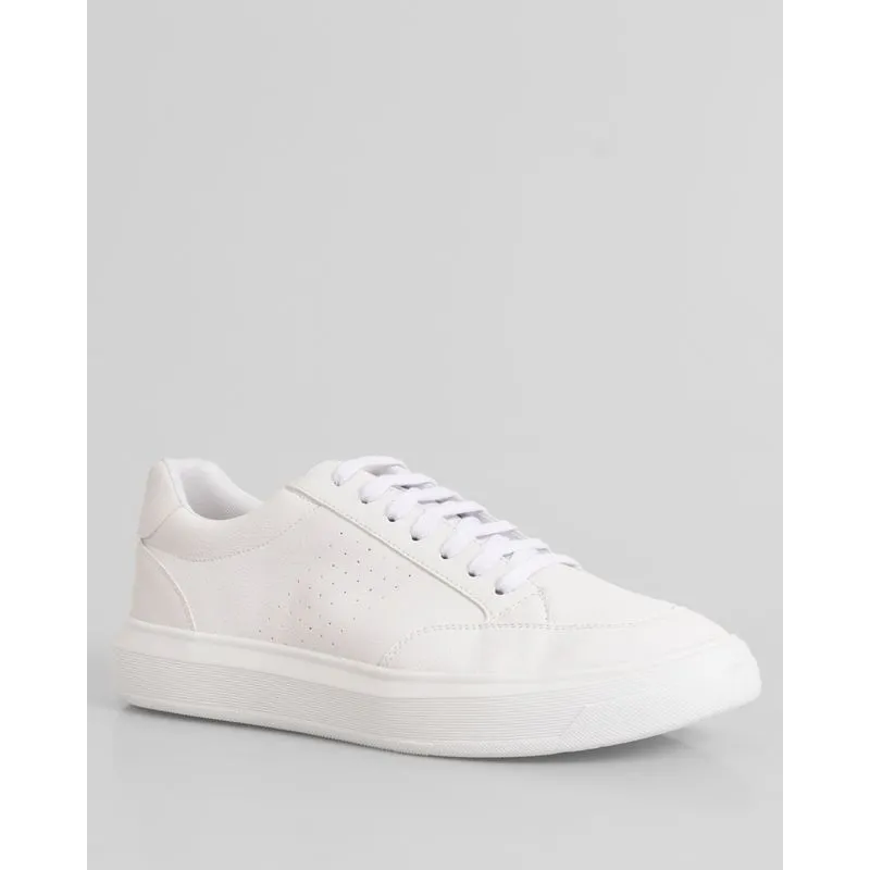Tênis Masculino Casual Com Cadarço Branco 44