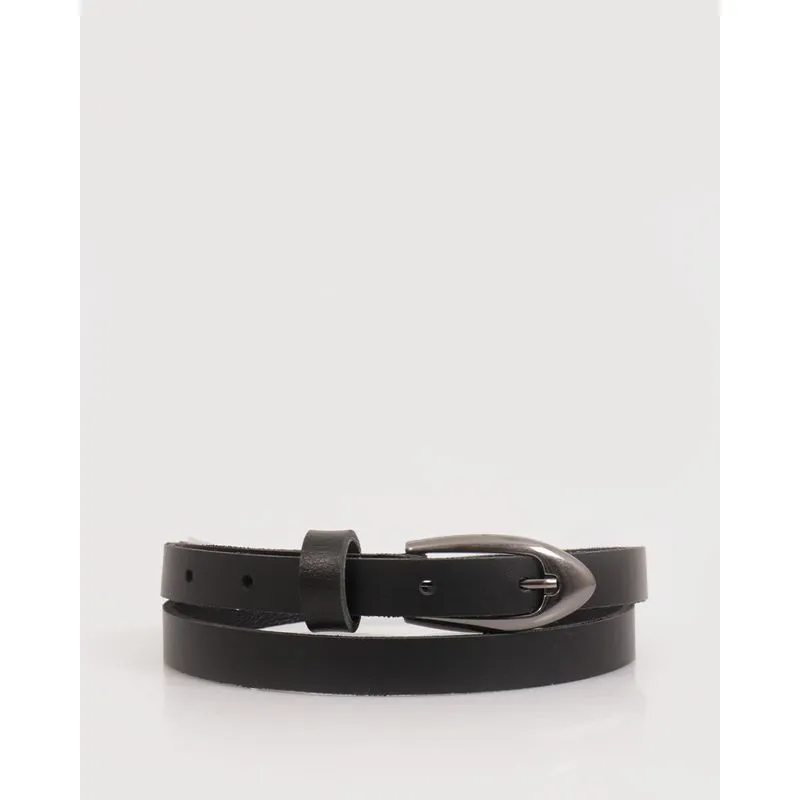 Cinto Feminino Slim Com Fivela Preto GG