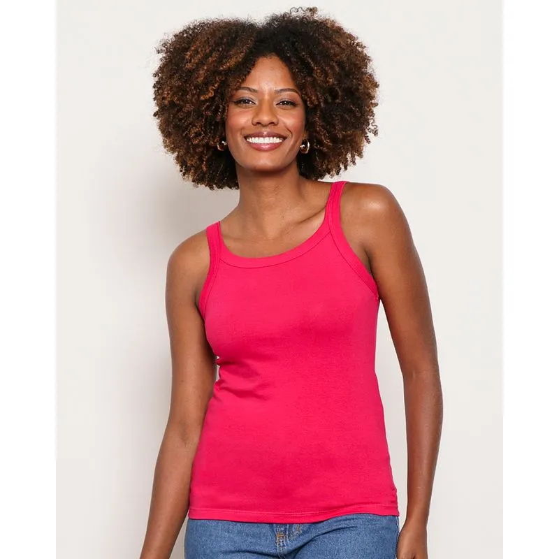 Blusa Feminina Alcinha Básica Rosa G