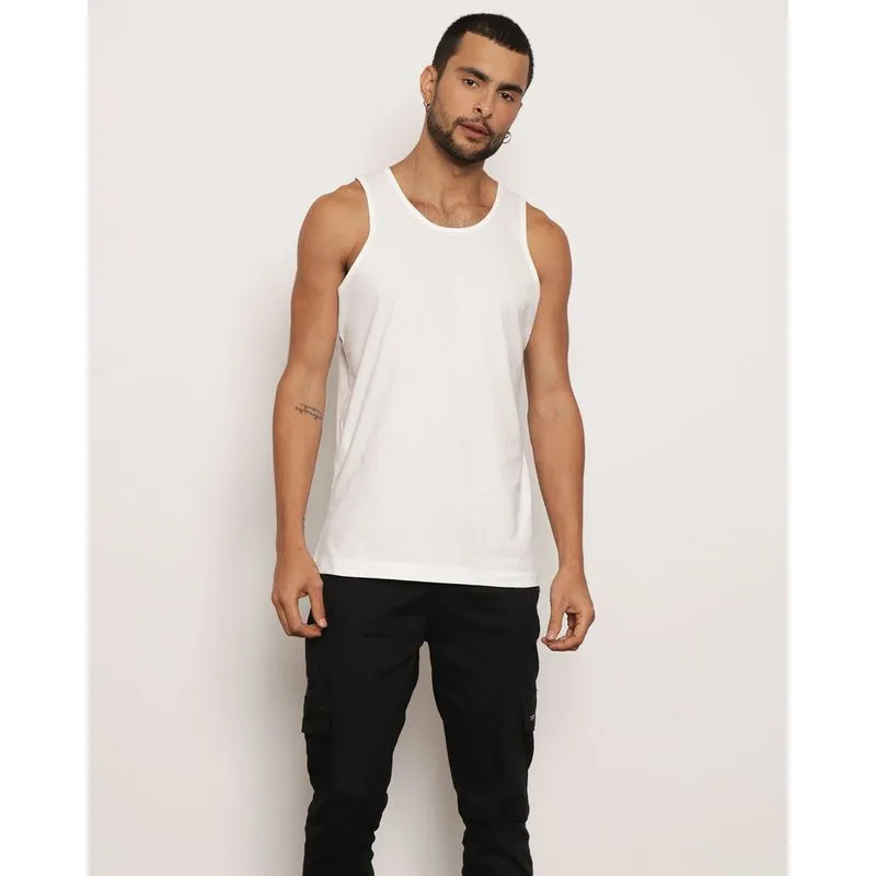 Regata Masculina Básica Off White P