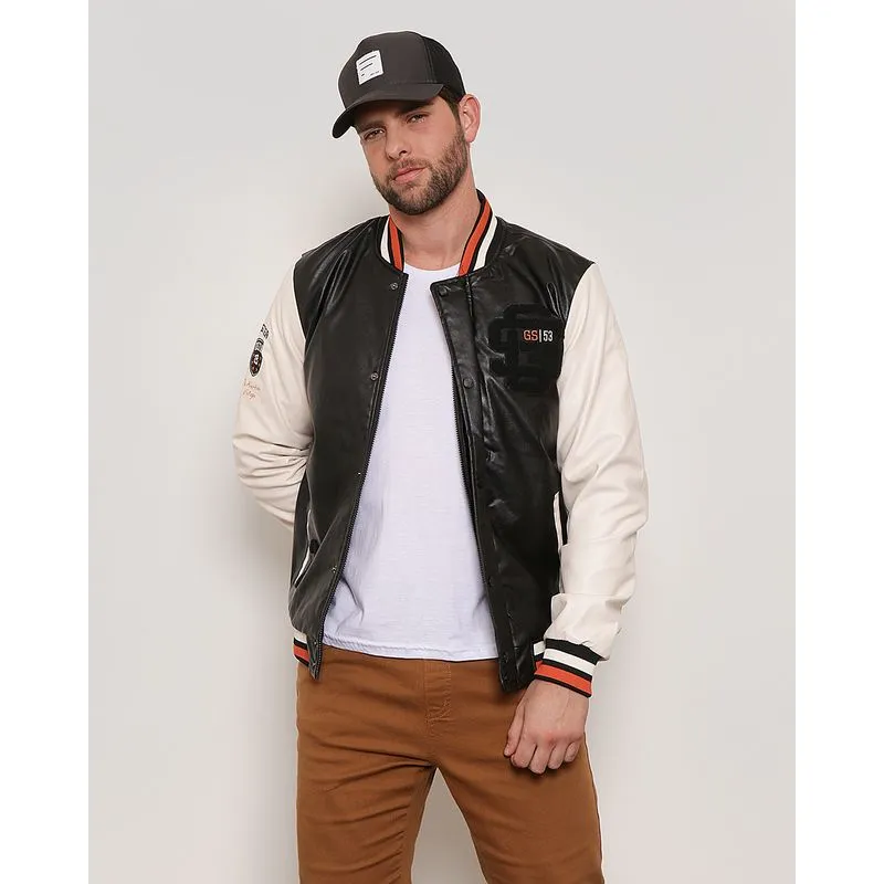 Jaqueta Masculina Bomber Estampa Preto GG