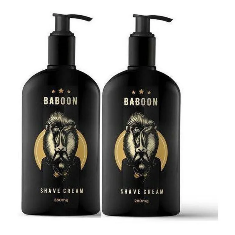 Kit 2x Shave Cream Profissional - Creme De Barbear - Baboon